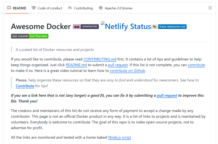 Awesome Docker