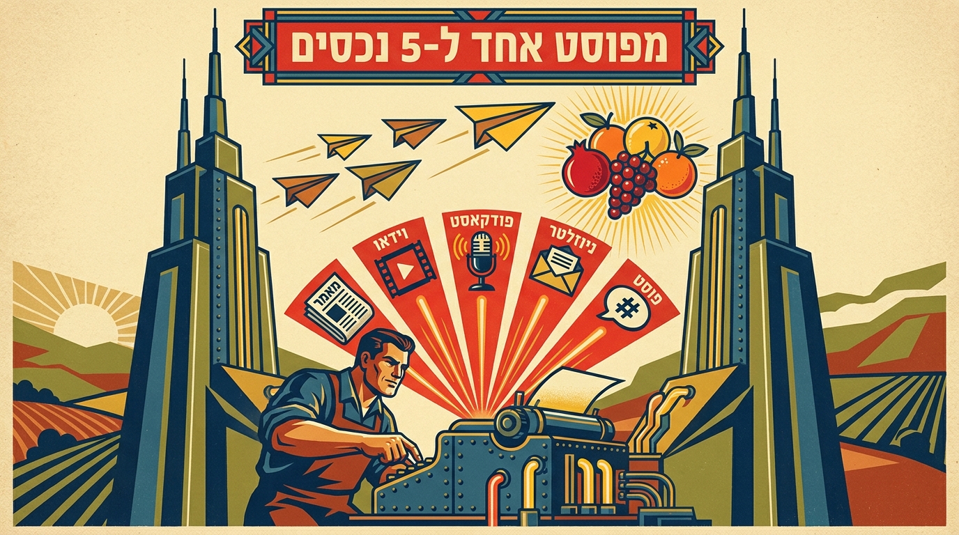 מפוסט אחד ל-5 נכסים בלי לעבוד כפול